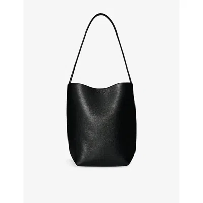 The Row Womens  Small N/s Park Leather Tote Bag In Black