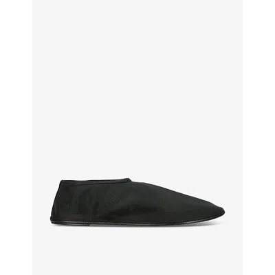 The Row Womens Black Sock Slip-on Mesh Shoes