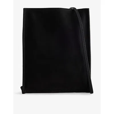 The Row Womens To Go Small Leather Cross Body Bag Black Ans