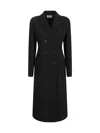 The Row Klaudia Double-breasted Wool And Cashmere-blend Coat In Black