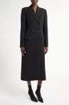 The Row Klaudia Double-breasted Wool And Cashmere-blend Coat In Black