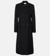 The Row Klaudia Double-breasted Wool And Cashmere-blend Coat In Black