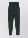 The Row Pantalone Silas Dalla Gamba Ampia Verde Bottiglia In Lana E Viscosa  Uomo