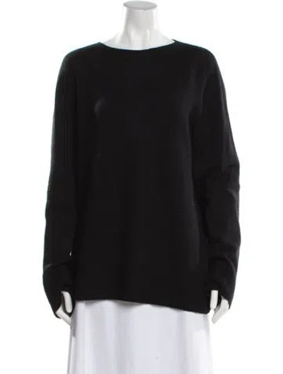 Pre-owned The Row Wool Bateau Neckline Sweater In Black