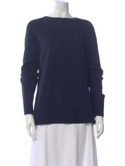 Pre-owned The Row Wool Bateau Neckline Sweater In Blue
