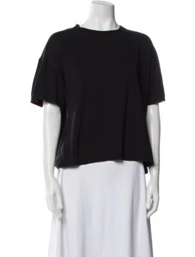 Pre-owned The Row Wool Bateau Neckline T-shirt In Black