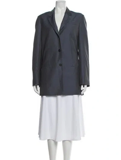 Pre-owned The Row Wool Blazer In Blue