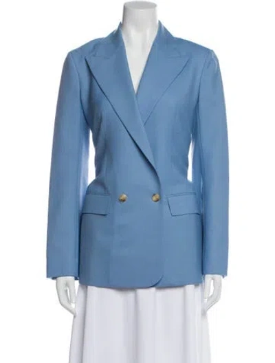 Pre-owned The Row Wool Blazer In Blue