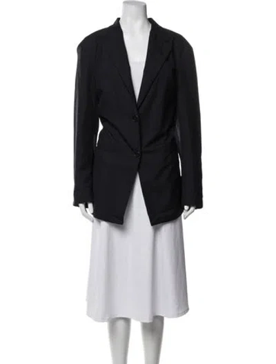 Pre-owned The Row Wool Blazer In Blue
