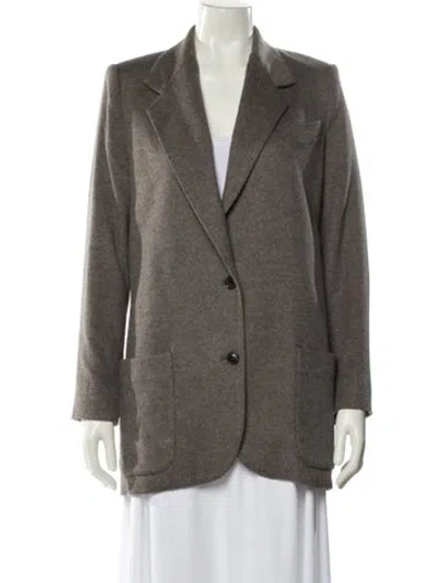 Pre-owned The Row Wool Blazer In Gray
