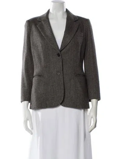 Pre-owned The Row Wool Blazer In Gray