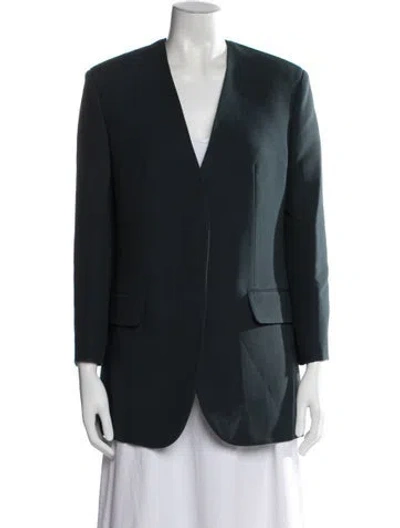 Pre-owned The Row Wool Blazer In Green