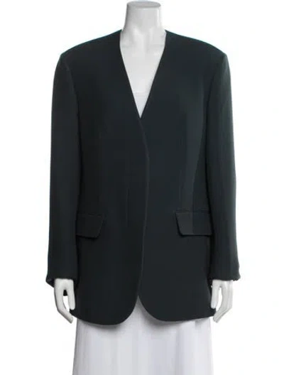 Pre-owned The Row Wool Blazer In Green