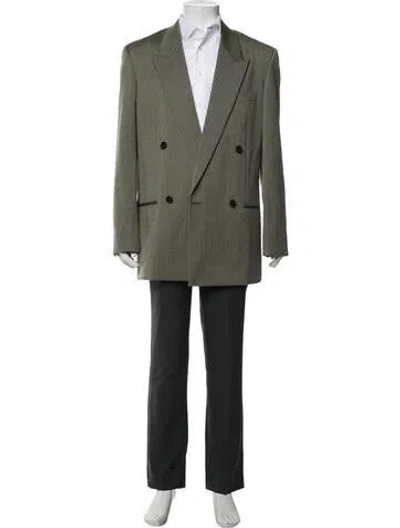 Pre-owned The Row Wool Blazer In Green