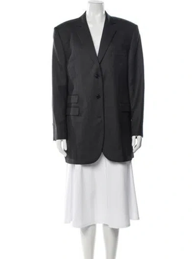 Pre-owned The Row Wool Blazer In Grey