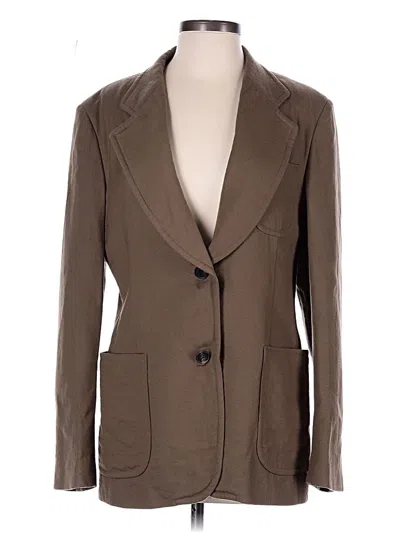 Pre-owned The Row Wool Blazer Jacket In Brown