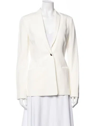 Pre-owned The Row Wool Blazer In White