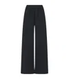 The Row Black High-waisted Wide-leg Trousers In Black