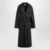 The Row Wool Bouclé Belted Coat In Black