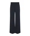 The Row Black Wool Trousers In Black