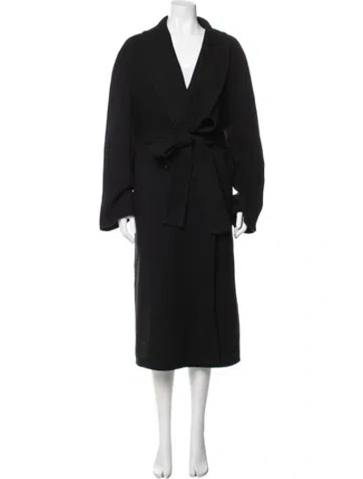 Pre-owned The Row Wool Coat In Black