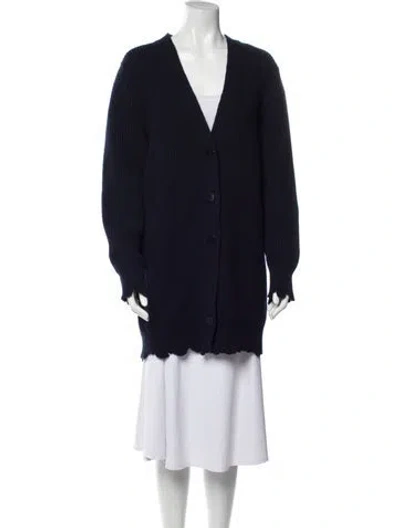 Pre-owned The Row Wool Coat In Blue