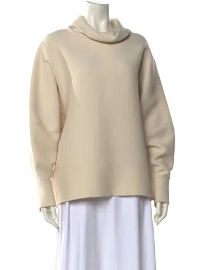 Pre-owned The Row Wool Cowl Neck Sweatshirt In Neutral