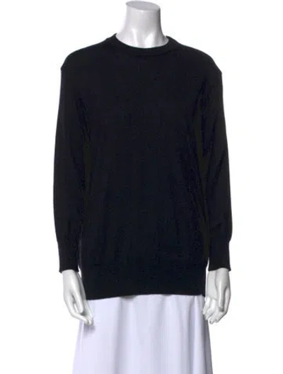 Pre-owned The Row Wool Crew Neck Sweater In Black