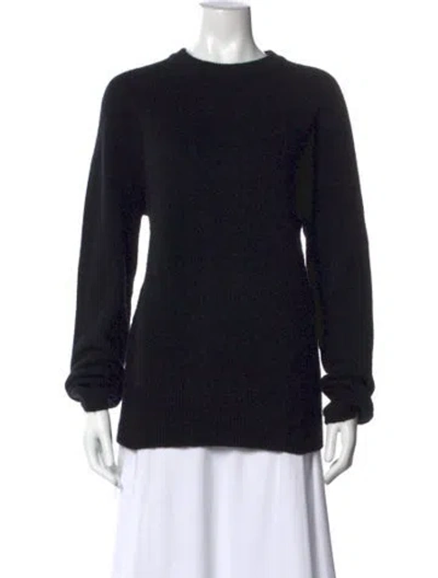 Pre-owned The Row Wool Crew Neck Sweater In Black