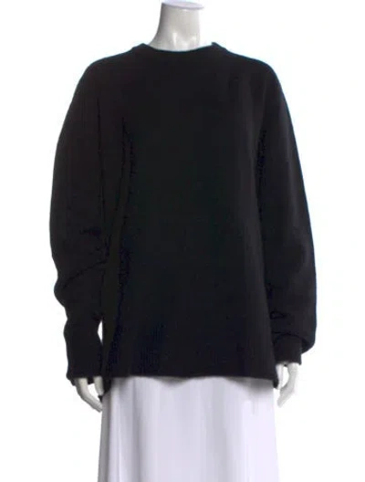 Pre-owned The Row Wool Crew Neck Sweater In Black