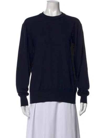 Pre-owned The Row Wool Crew Neck Sweater In Black