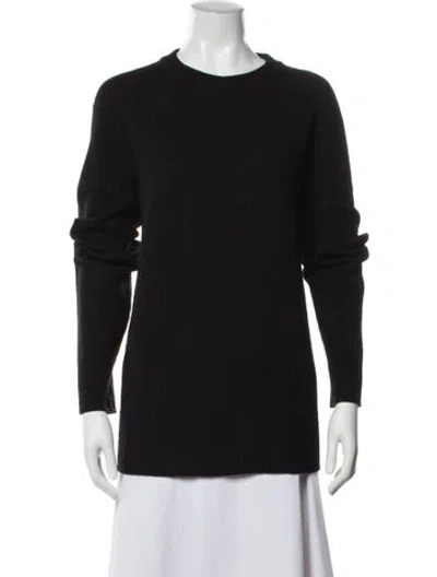 Pre-owned The Row Wool Crew Neck Sweater In Black
