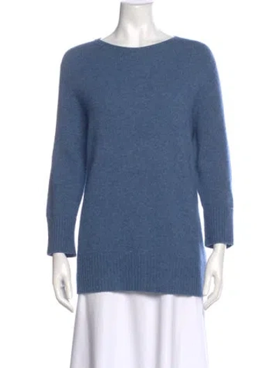 Pre-owned The Row Wool Crew Neck Sweater In Blue