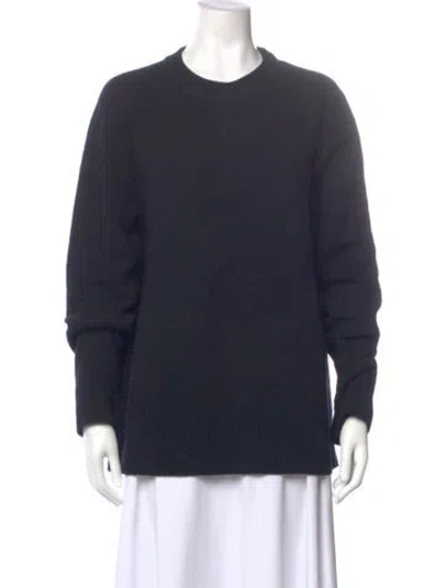 Pre-owned The Row Wool Crew Neck Sweater In Blue