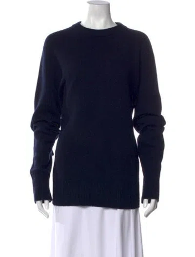 Pre-owned The Row Wool Crew Neck Sweater In Blue