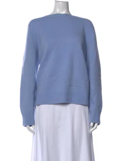 Pre-owned The Row Wool Crew Neck Sweater In Blue