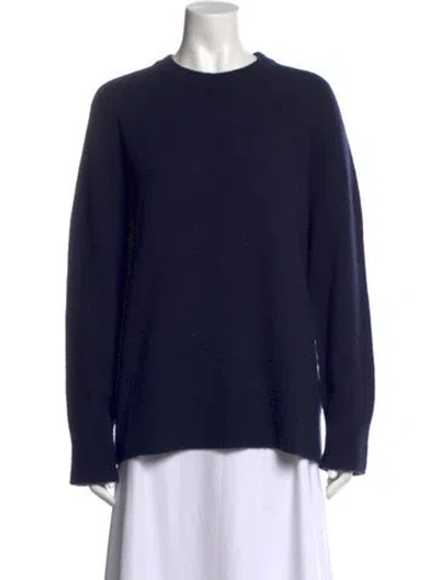 Pre-owned The Row Wool Crew Neck Sweater In Blue