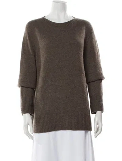 Pre-owned The Row Wool Crew Neck Sweater In Brown