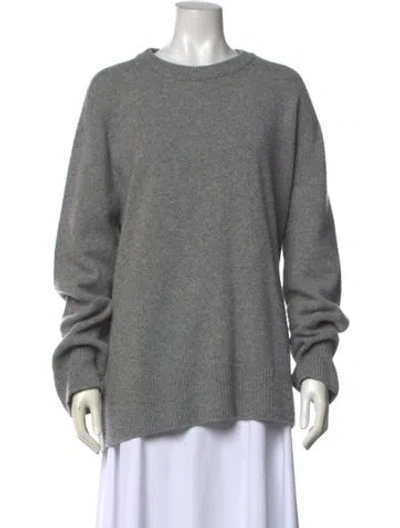Pre-owned The Row Wool Crew Neck Sweater In Gray
