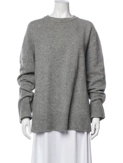 Pre-owned The Row Wool Crew Neck Sweater In Gray