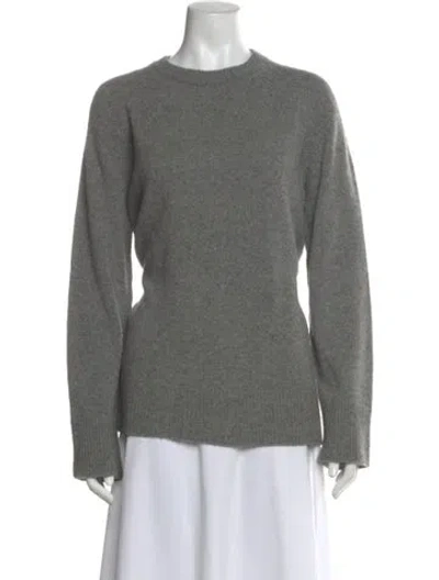 Pre-owned The Row Wool Crew Neck Sweater In Gray