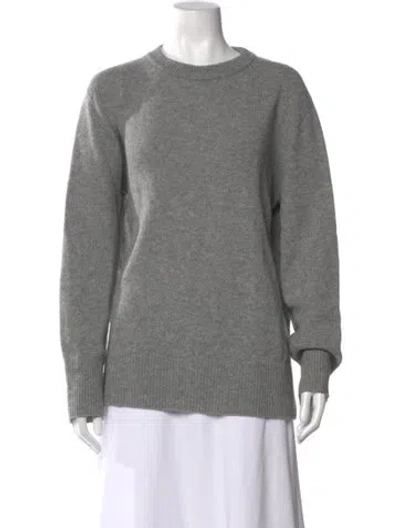 Pre-owned The Row Wool Crew Neck Sweater In Gray