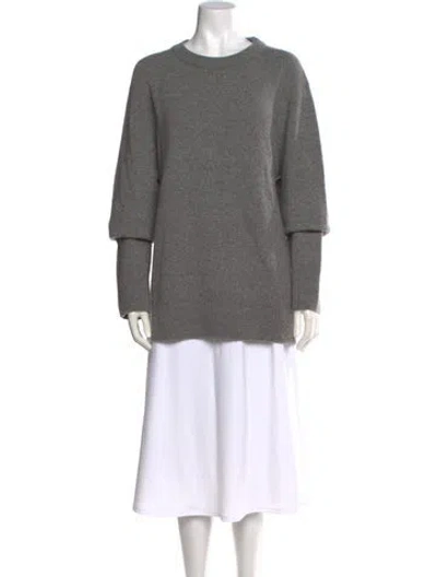 Pre-owned The Row Wool Crew Neck Sweater In Gray