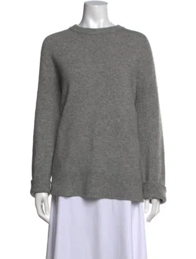Pre-owned The Row Wool Crew Neck Sweater In Gray