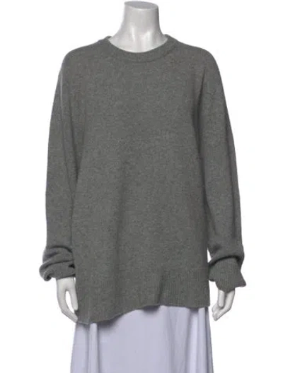 Pre-owned The Row Wool Crew Neck Sweater In Grey