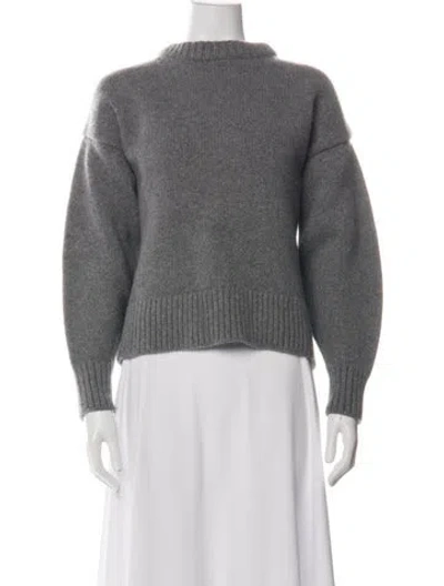 Pre-owned The Row Wool Crew Neck Sweater In Grey