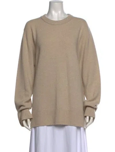 Pre-owned The Row Wool Crew Neck Sweater In Neutral