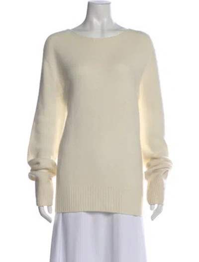 Pre-owned The Row Wool Crew Neck Sweater In Neutral