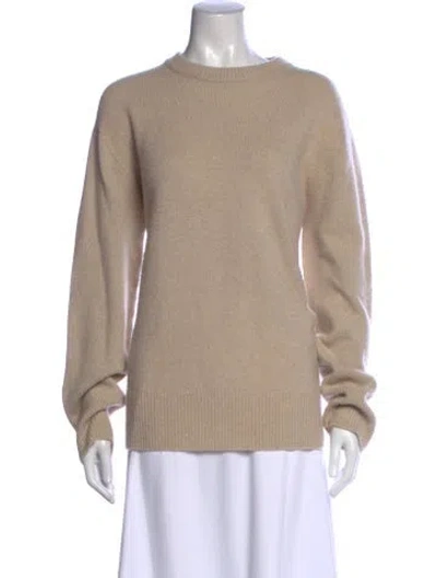 Pre-owned The Row Wool Crew Neck Sweater In Neutral