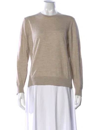 Pre-owned The Row Wool Crew Neck Sweater In Neutral
